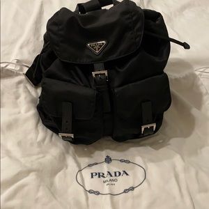 Prada Vela Nero Backpack w/ Prada Boutique Receipt